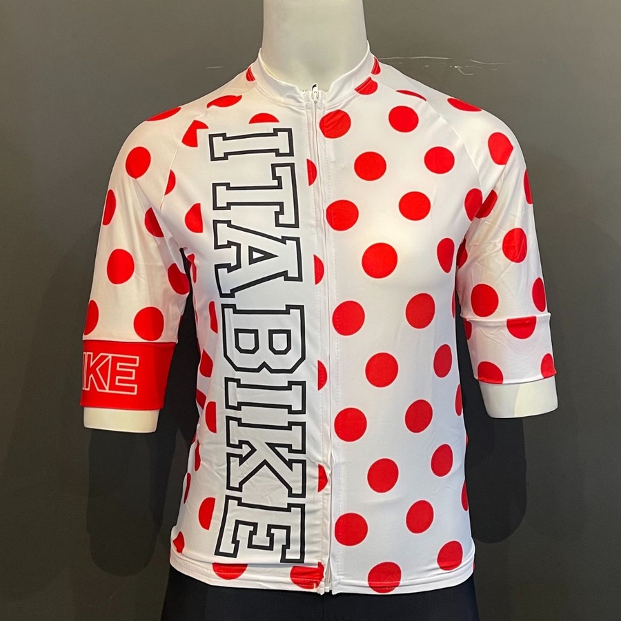 Camisa Itabike Ride Cycle Wear Feminina Branco E Vermelho