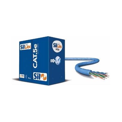CABO LAN COBRE 305m AZUL CAT5E SIL