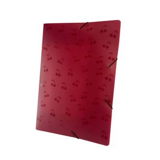 PASTA ELASTICO PLASTICA A4/AROMAS - 0470 - CHERRY - UN - DELLO