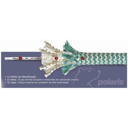 CORDA SEMI-ESTÁTICA POLARIS 11MM (O METRO) CSL LARANJA/BRANCO