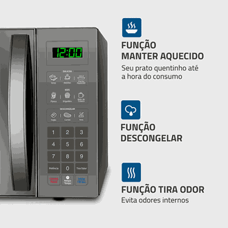 MICRO-ONDAS 34 LTS 220V MO-02-34-E - CINZA/ESPELHADO - UN - MONDIAL