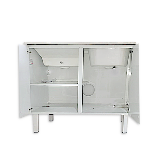 GABINETE EM AÇO COZIMAX BRANCO FLAT 1M COM TANQUE BRANCO