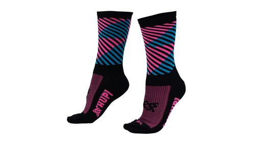 MEIA HUPI LT TC3 PRETO/AZUL/PINK 34/38