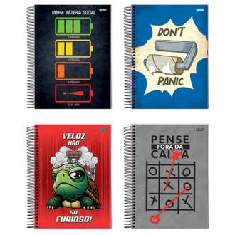 CADERNO UNIV CAPA DURA 15X1 240FLS - INSANO - PCT 2 - JANDAIA