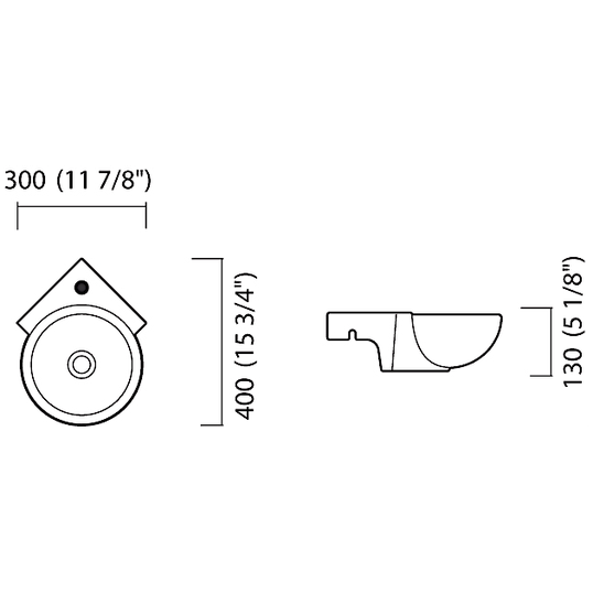 LAVATÓRIO PARA CANTO ICASA IL4 00 BRANCO