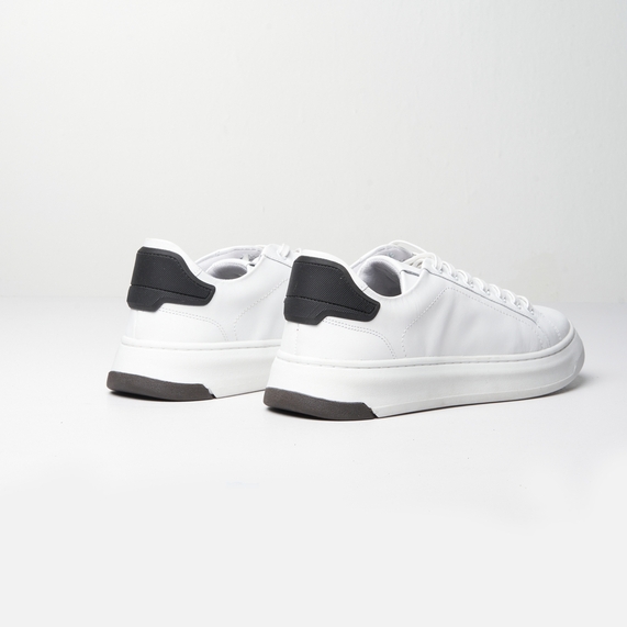 TÊNIS MASCULINO CASUAL COURO BRANCO PADRÃO
