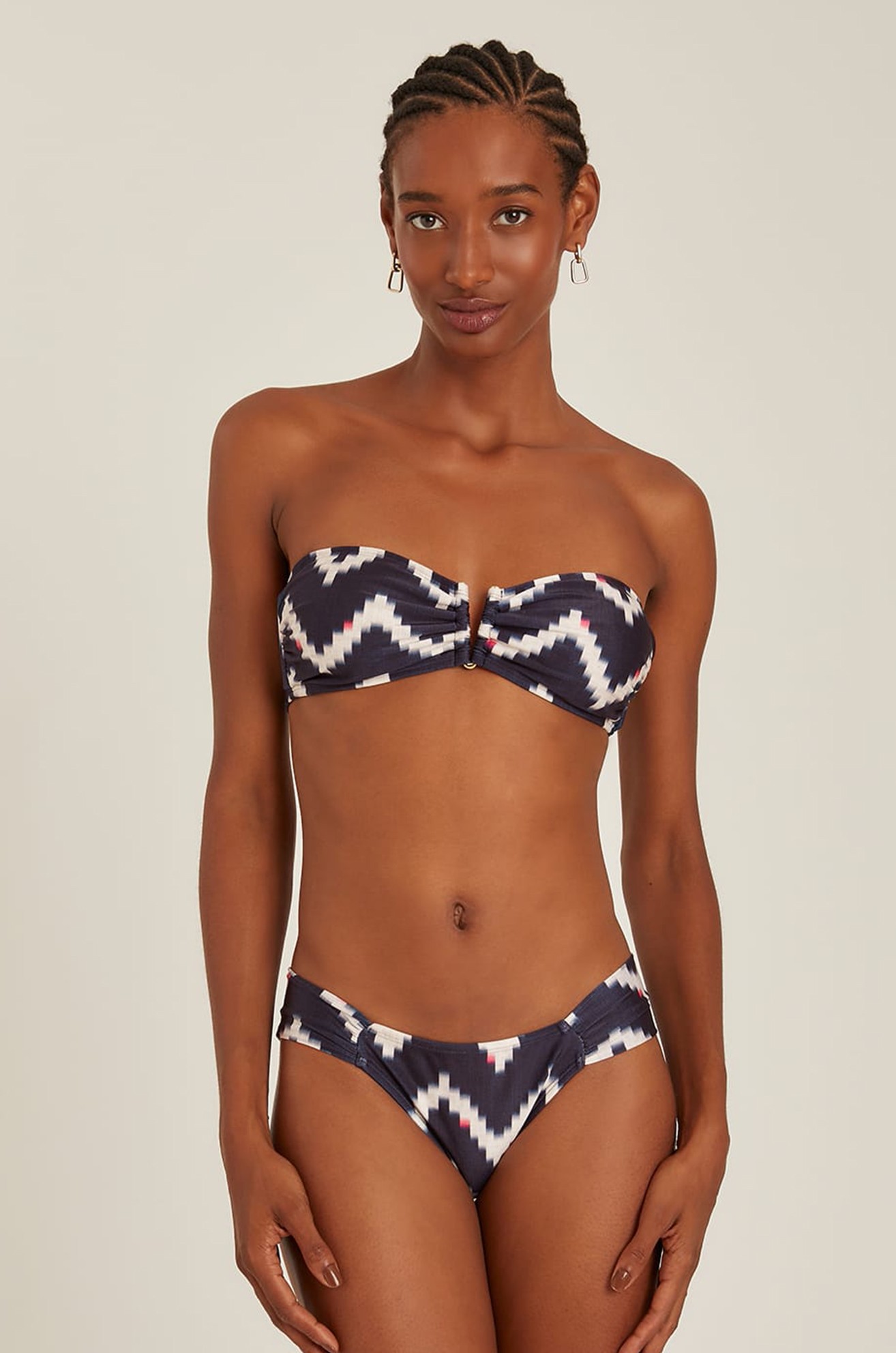CALÇA DRAPEADA RECYCLED CHEVRON