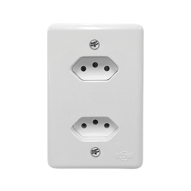 MONOBLOCO 2 TOMADAS 10A STYLUS ILUMI REF: 201200