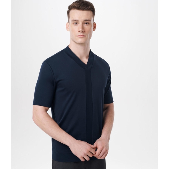 CAMISETA MASCULINA ALGODÃO PIMA AZUL ESCURO RICARDO ALMEIDA