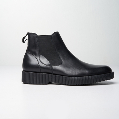 BOTA MASCULINA CHELSEA COURO PRETO PADRÃO