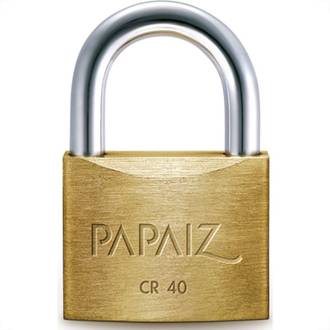 CADEADO LATAO MACICO CR- 40 - C/2 CHAVES - UN - PAPAIZ