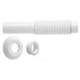 TUBO LIGACAO WC AJUST BRANCO C/ESPUDE 24cm BLUKIT