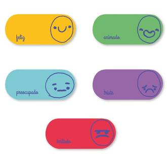 MARCADOR ADESIVO DE PAGINA COLOR JOY 5 CORES 20F - 10119 - UN - LEO E LEO