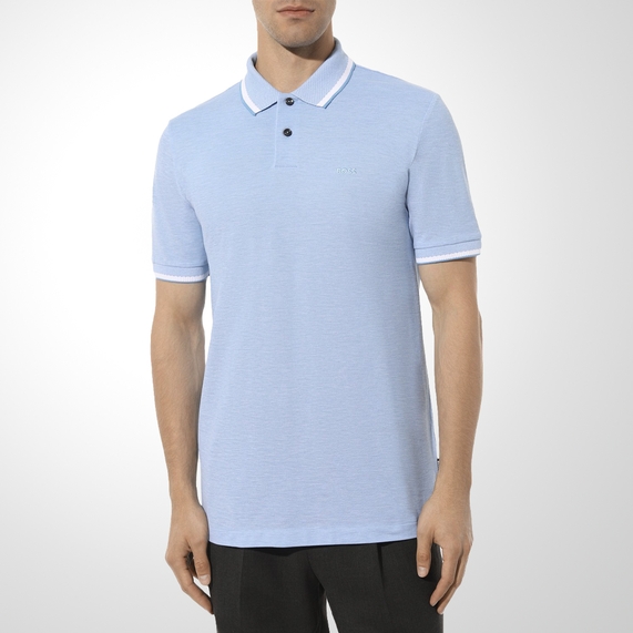 POLO MASCULINA PRESS 53 REGULAR FIT AZUL BOSS