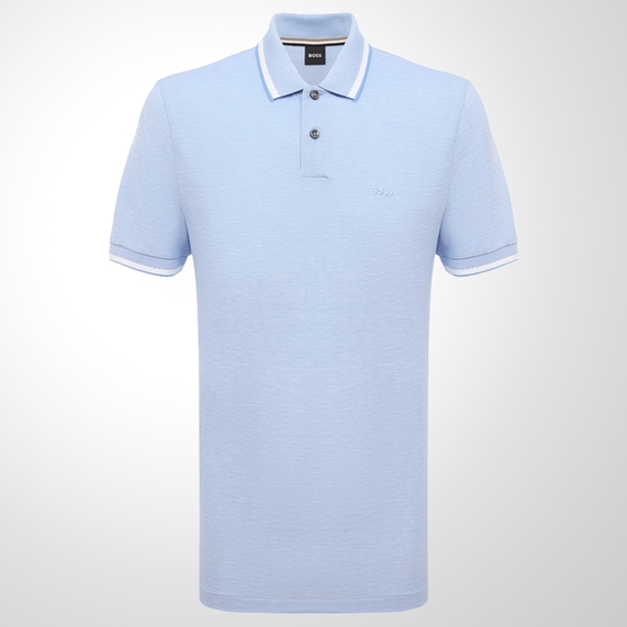 POLO MASCULINA PRESS 53 REGULAR FIT AZUL BOSS