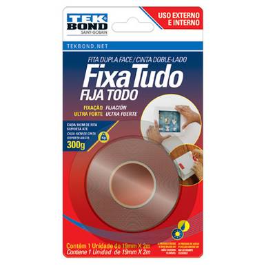FITA DUPLA FACE TEKBOND 19MM X 2M C/1