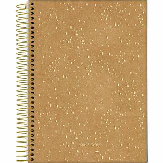 CADERNO COLEGIAL CAPA DURA 1X1 80FLS - KRAFT GOLD - UN - JANDAIA