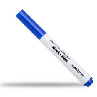 MARCADOR PINCEL QUADRO BRANCO MARK+ SLIM - AZUL - CX 12 - MAXPRINT