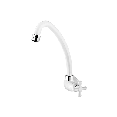 TORNEIRA PARA PIA ABS VIQUA BICA MÓVEL PAREDE MARUJÁ BRANCA 1130402