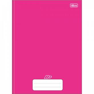 CADERNO 1/4 BROCHURA CAPA DURA 96FLS - D+ COLOR - ROSA - PCT 10 - TILIBRA