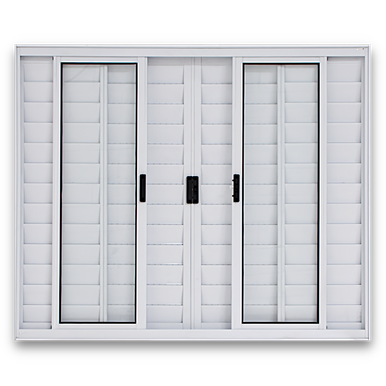 VENEZIANA DE ALUMÍNIO SEM GRADE ESQUADRIART BRANCA 1,00x1,50M