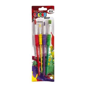 KIT PINCEL ARTISTICO COLORS GRIP C/4  - R.CG01 - UN - KIT