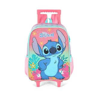 MOCHILA C/RODAS STITCH IC42382SC - INFANTIL - ROSA - UN - LUXCEL