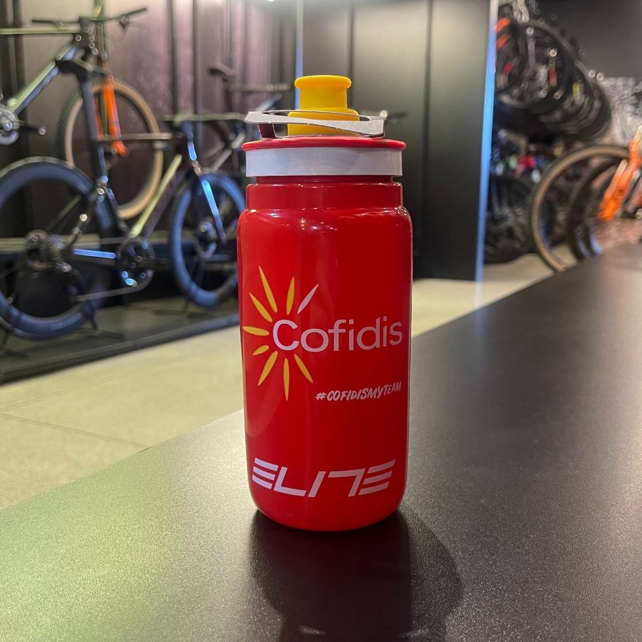 Garrafa Elite Fly Cofidis Team 550ml Vermelha