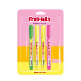MARCA TEXTO DESTAQ FRUIT-TELLA C/4 - UN - COMPACTOR
