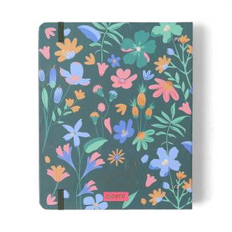 CADERNO ARGOLADO CLASSICA 17X24 / CISNE FLORAL VERDE - UN - CICERO