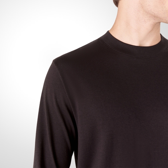 CAMISETA MASCULINA INTERLOQUE GOLA MÉDIA PRETA RICARDO ALMEIDA