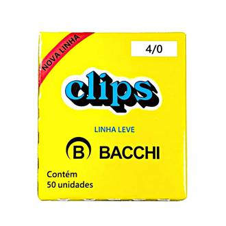 CLIPS GALVANIZADO N.4/0 C/50  - PCT 25 - BACCHI