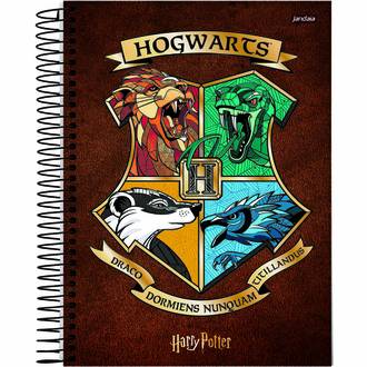 CADERNO UNIV CAPA DURA 10X1 200FLS - HARRY POTTER - PCT 4 - JANDAIA