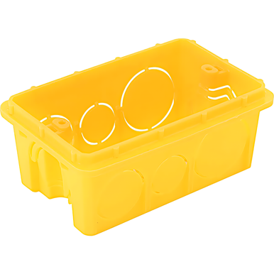 CAIXA DE LUZ RETANGULAR AMARELA TRAMONTINA 4 X 2