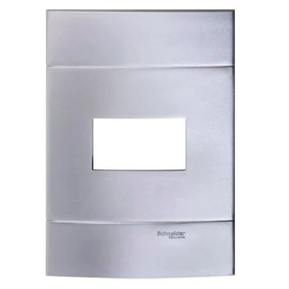 DECOR PLACA 4x2 1MOD PRATA ARTICO PRM044216