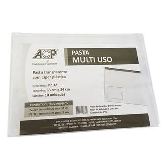 PASTA ENVELOPE ZIPER PZ - 32 - CRISTAL - UN - ACP