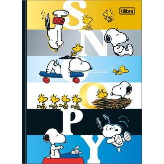 CADERNO COLEGIAL COSTURADO 160FLS - 384071 - SNOOPY - UN - TILIBRA