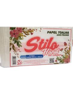 PAPEL TOALHA BRANCO STILO 100% CELULOSE - C/1000 - UN - MEYORS