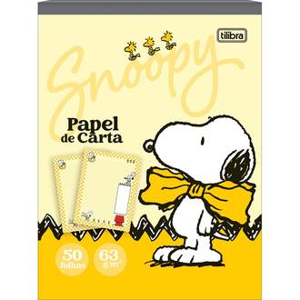 CADERNO COLADO PAPEL CARTA 50FLS - 395447 - SNOOPY - UN - TILIBRA