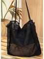 BOLSA TOTE TELADA PRETA - 1