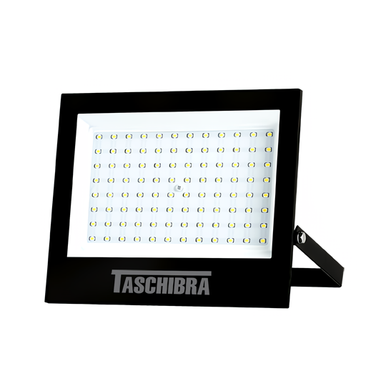 REFLETOR TR LED SLIM TASCHIBRA PRETO 100W BIVOLT