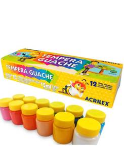 TINTA GUACHE 15ML C/12 CORES - 02012 - UN - ACRILEX
