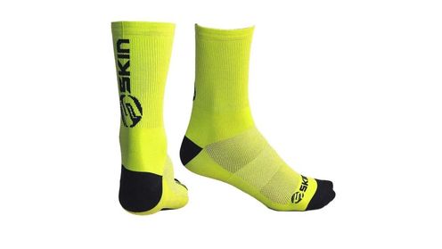 MEIA SKIN AMARELO NEON/PRETO 35/39