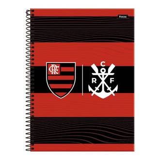 CADERNO UNIV CAPA DURA 10X1 160FLS - 3392960 - FLAMENGO - PCT 4 - FORONI