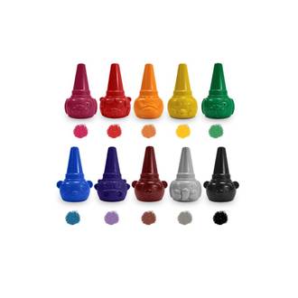 GIZ DE CERA ENCAIXA NO DEDO COLOR JOY 10 CORES - 10225 - CX 12 - LEO E LEO