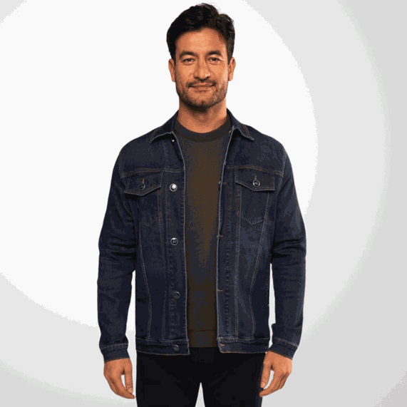 JAQUETA JEANS MASCULINA PADRÃO
