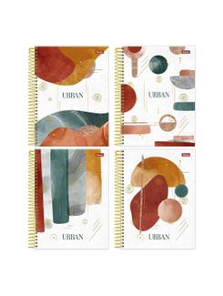 CADERNO COLEGIAL CAPA DURA 1X1 80FLS - URBAN - PCT 4 - FORONI