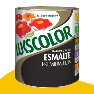 ESMALTE SINTÉTICO LUKSCOLOR BASE SOLVENTE ALTO BRILHO AMARELO 0.9L