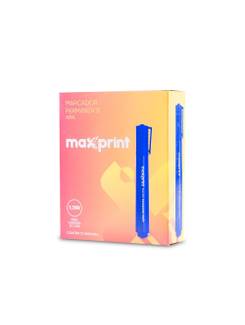 MARCADOR PINCEL PERMANENTE MARK+ - AZUL - CX 12 - MAXPRINT