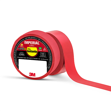 FITA ISOLANTE IMPERIAL VERMELHA 18MM X 10M